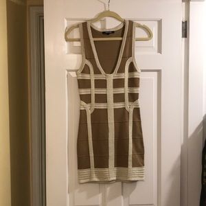 Gold and beige party dress